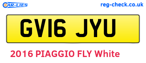 GV16JYU are the vehicle registration plates.
