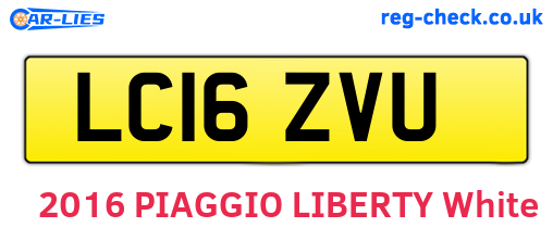 LC16ZVU are the vehicle registration plates.