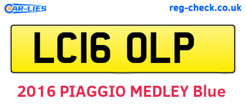 LC16OLP are the vehicle registration plates.