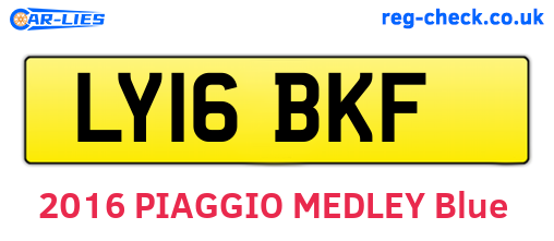 LY16BKF are the vehicle registration plates.