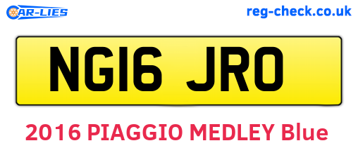 NG16JRO are the vehicle registration plates.