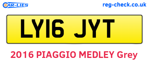 LY16JYT are the vehicle registration plates.