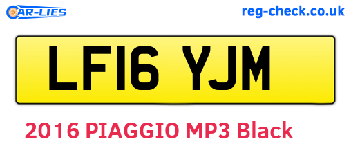 LF16YJM are the vehicle registration plates.