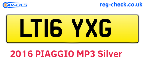 LT16YXG are the vehicle registration plates.