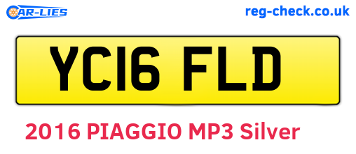 YC16FLD are the vehicle registration plates.