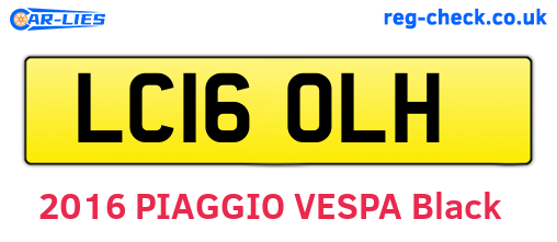 LC16OLH are the vehicle registration plates.