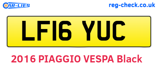 LF16YUC are the vehicle registration plates.