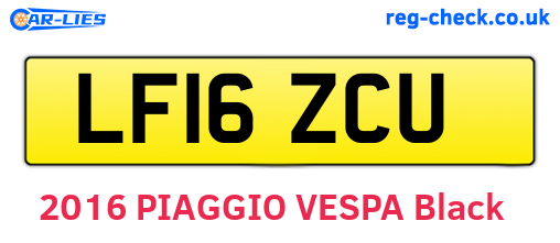 LF16ZCU are the vehicle registration plates.