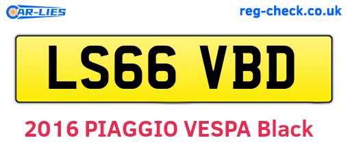 LS66VBD are the vehicle registration plates.