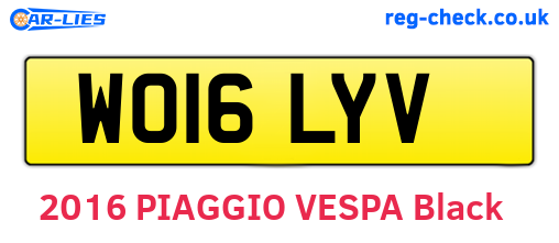 WO16LYV are the vehicle registration plates.