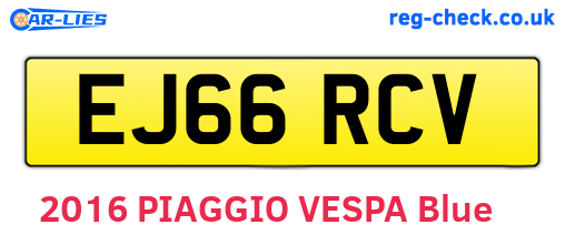 EJ66RCV are the vehicle registration plates.