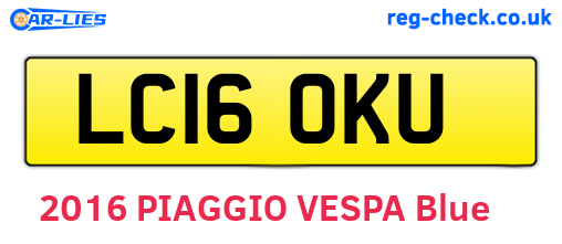 LC16OKU are the vehicle registration plates.