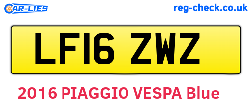 LF16ZWZ are the vehicle registration plates.