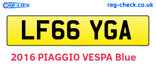 LF66YGA are the vehicle registration plates.