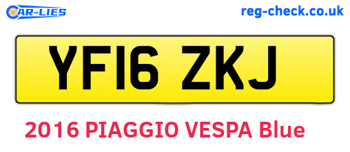 YF16ZKJ are the vehicle registration plates.