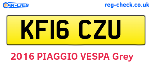 KF16CZU are the vehicle registration plates.