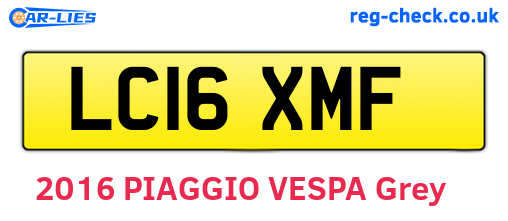 LC16XMF are the vehicle registration plates.
