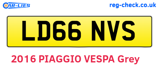 LD66NVS are the vehicle registration plates.