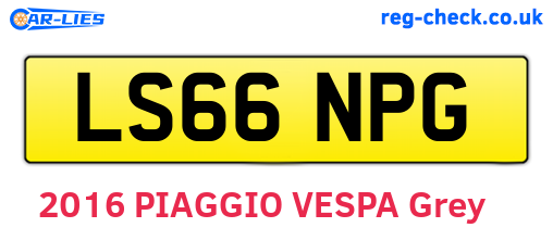 LS66NPG are the vehicle registration plates.