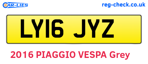 LY16JYZ are the vehicle registration plates.