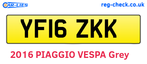 YF16ZKK are the vehicle registration plates.