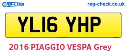 YL16YHP are the vehicle registration plates.