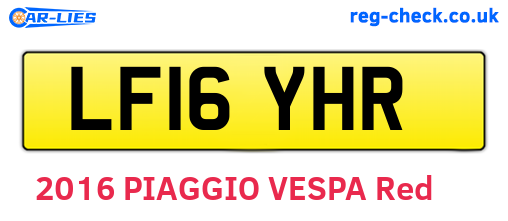 LF16YHR are the vehicle registration plates.