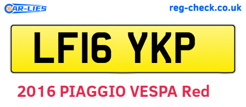 LF16YKP are the vehicle registration plates.
