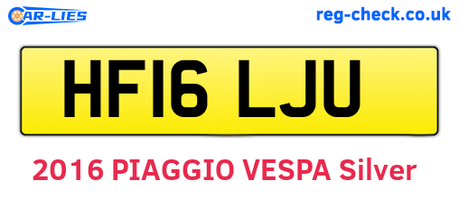 HF16LJU are the vehicle registration plates.