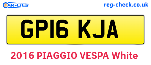 GP16KJA are the vehicle registration plates.