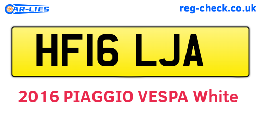 HF16LJA are the vehicle registration plates.