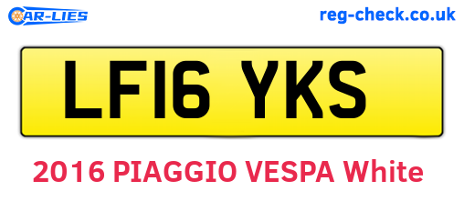 LF16YKS are the vehicle registration plates.