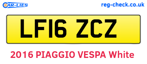 LF16ZCZ are the vehicle registration plates.