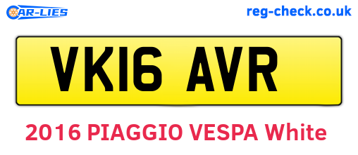 VK16AVR are the vehicle registration plates.
