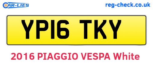YP16TKY are the vehicle registration plates.