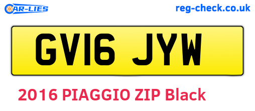 GV16JYW are the vehicle registration plates.