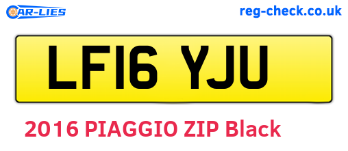 LF16YJU are the vehicle registration plates.