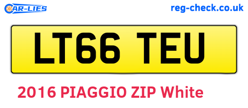 LT66TEU are the vehicle registration plates.