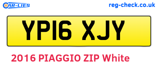 YP16XJY are the vehicle registration plates.