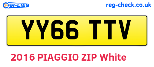 YY66TTV are the vehicle registration plates.