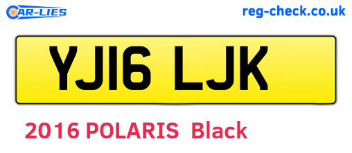 YJ16LJK are the vehicle registration plates.