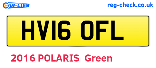 HV16OFL are the vehicle registration plates.
