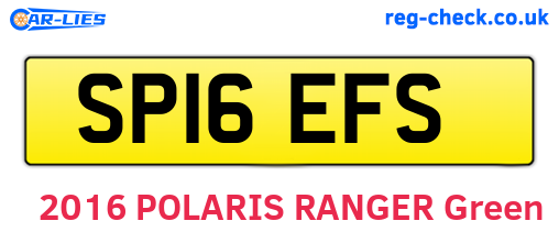 SP16EFS are the vehicle registration plates.