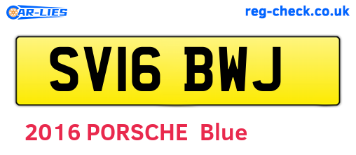 SV16BWJ are the vehicle registration plates.