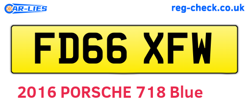 FD66XFW are the vehicle registration plates.