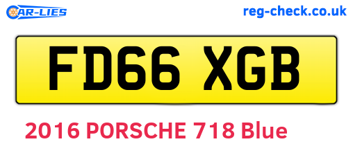FD66XGB are the vehicle registration plates.
