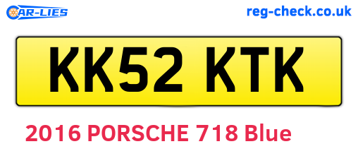 KK52KTK are the vehicle registration plates.