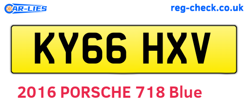 KY66HXV are the vehicle registration plates.