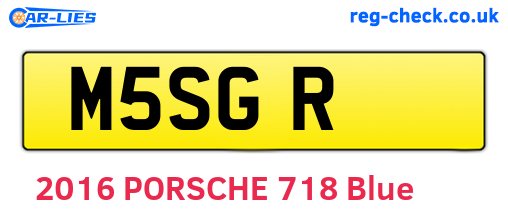 M5SGR are the vehicle registration plates.