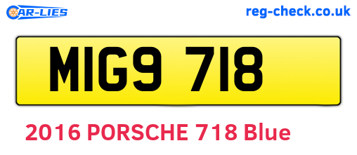 MIG9718 are the vehicle registration plates.